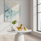 Golden Ceramic Blessing Birds Figurines