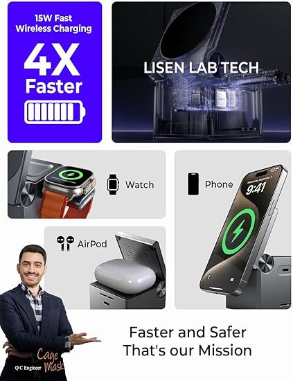 MagCube™ 3-in-1 Foldable Magnetic Wireless Charging Station