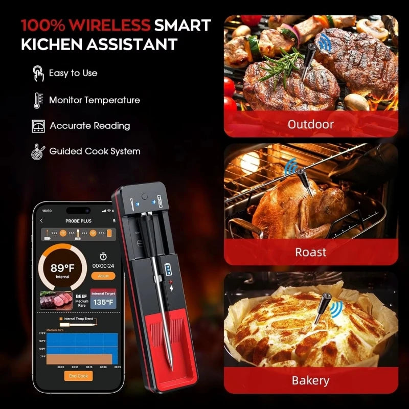 Smart Wireless BBQ Oven Thermometer
