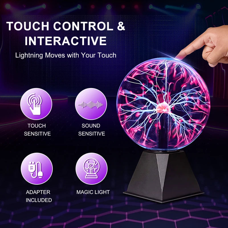 Interactive Plasma Ball Novelty Lamp